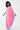 Coral and blue One Shoulder Kimono Dress