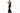 Onyx Black Ruffle Shoulder Gown Dress