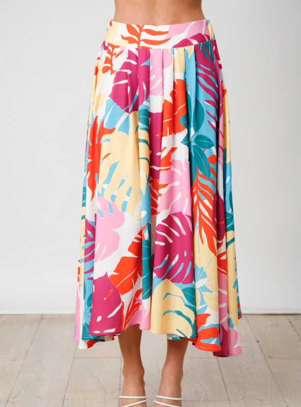 Tropical Print Skirt Set for vacation or brunch