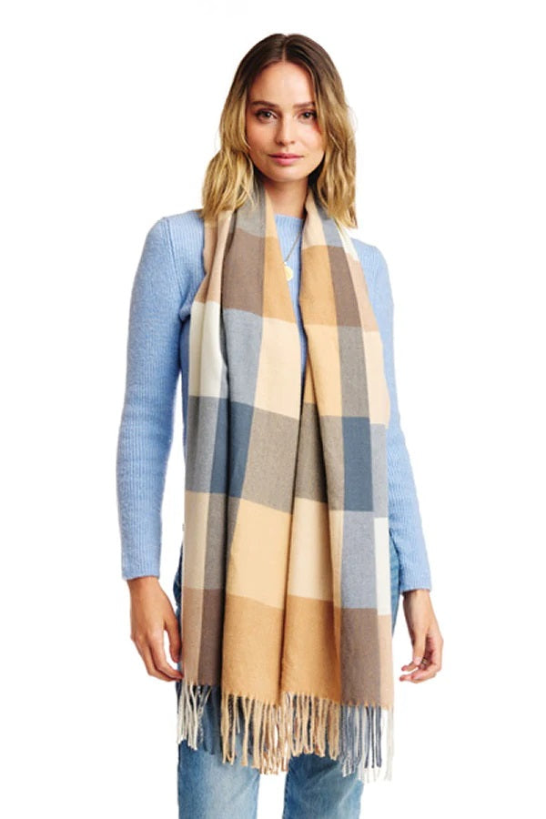 Checkered Womens Cozy Scarf