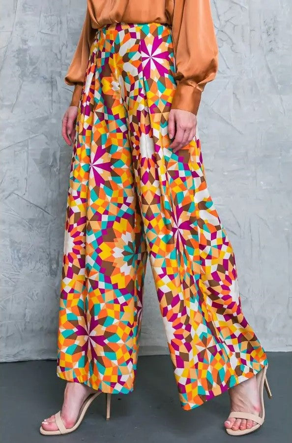 Kaleidoscope Printed Wide Pants