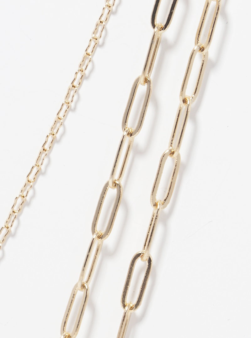Gold Layered Linked Necklace