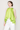 Chartreuse Lime Green Satin Ruffled Summer Top
