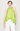 Chartreuse Lime Green Satin Ruffled Summer Top