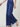 High Waist Wide Leg Flood Denim Jeans in Deep Blue