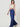 High Waist Wide Leg Flood Denim Jeans in Deep Blue