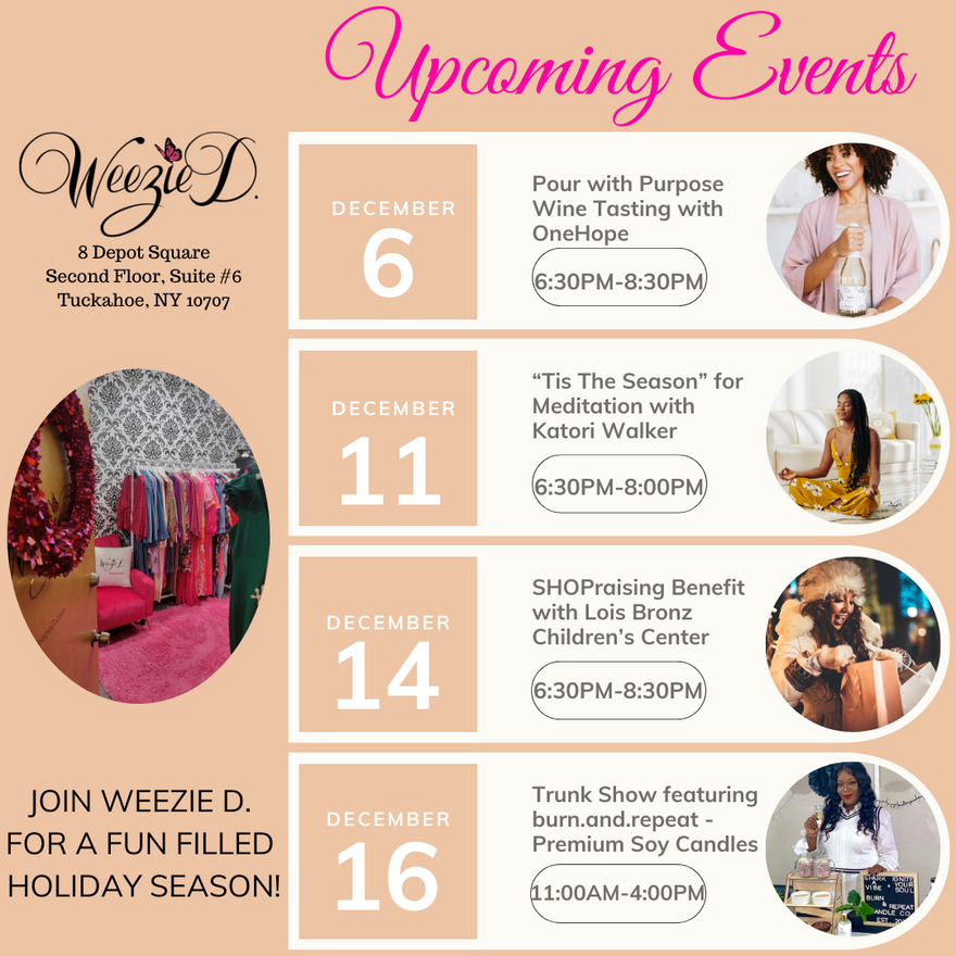 Upcoming Events at Weezie D.