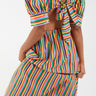 Rainbow Stripe Cut Out Maxi Dress