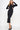 Black Knit Cutout Long Sleeve Midi Dress For Women