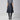 Ladies Black Vegan Faux Leather A-Line Midi Skirt