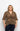 Curvy Girl Plus Size Leopard Front Tie Surplus Blouse