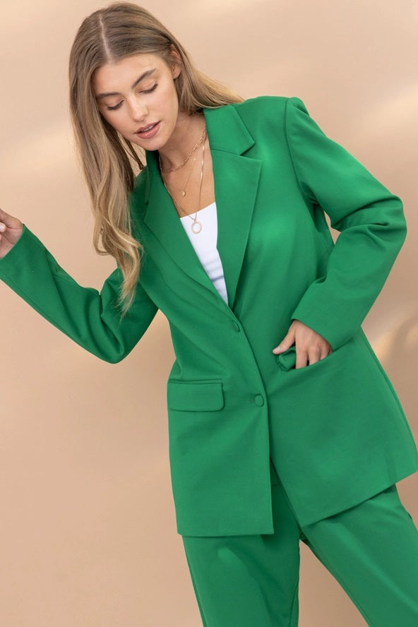 Kelly Green Ponte Knit Pant Suit by Weezie D. Green / Small by Weezie D. Kelly Green Ponte Knit Pant Suit by Weezie D. Green / Small by Weezie D.