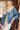 Ladies Sand Faux Fur Denim Bomber Jacket