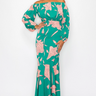 Bright teal Floral Off Shoulder Maxi Dress for women to wear to weddings