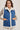 Ladies Faux Fur Ivory Insulated Denim Blue Vest