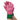 Pink And Green Touchscreen Knit Gloves