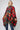 Red Plaid Printed Fringe Shawl Cape