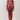 Front view of abstract floral print ruched midi dress with plunging V-neck, long sleeves and front slit