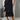 Black fringe skirt side view in motion