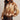 Front view of brown argyle brushed knit crew neck sweater featuring a cream and beige diamond pattern and long balloon sleeves