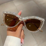 Cat Eye Rhinestone Sunglasses