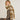 Camel gingham oversized sherpa winter scarf wrapped around neck with cream and charcoal checkered pattern