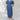 Medium blue denim midi dress with puff sleeves
