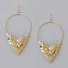 Gold Mesh Drop Earrings womens accessories women jewelry earrings