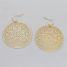 Gold Filigree Floral Lace Earrings
