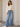 Front view of ivory 3D floral sleeve rib knit sweater