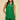 Kelly green sleeveless button front pant set front view