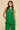 Kelly green sleeveless button front pant set front view