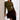 Model wearing an olive green ruched mesh long sleeve top with draped front