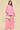 Pink linen two piece pant set front full view
