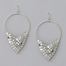 Silver Mesh Drop Earrings womens jewelry accessories