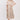Taupe polka dot belted midi dress front view