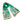 Teal green butterfly floral fringe scarf with wide multicolor print