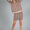 Houndstooth Your Mocha Knit Skirt