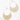 Gold Crescent Filigree Dangling Earrings