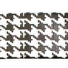 Faux Leather Houndstooth Print Hair Clip (2.5")
