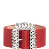 Cherry Red Crystal Buckle Belt