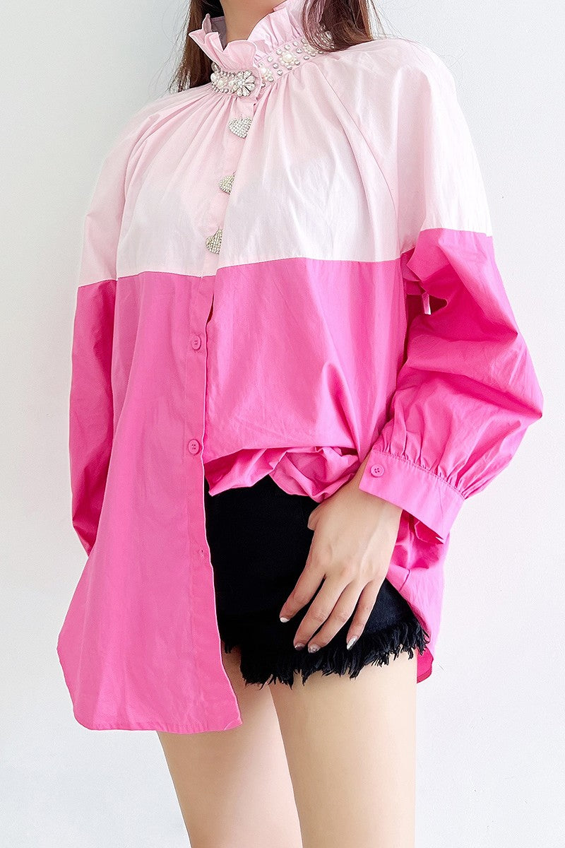 She Pretty in Pink Blouse