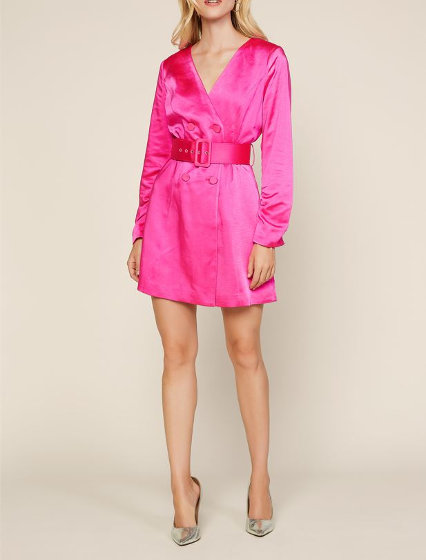 Cute in Pink Blazer Dress