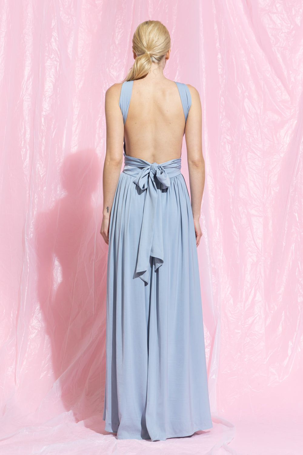 Icy Blue Halter Gown