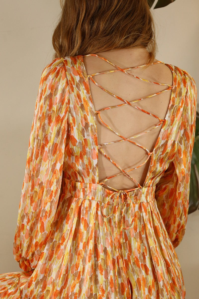 Sunkissed Printed Open Back Jumpsuit