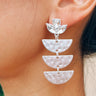 Halfmoon Crystal Dangle Earrings