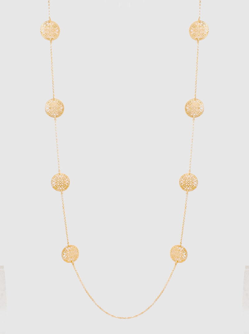 Gold Filigree Round Necklace