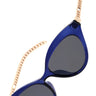 Eye Candy Cat Eye Sunglasses (Cobalt Blue / Black Shades )