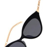 Eye Candy Cat Eye Sunglasses (Black / Black Shades)