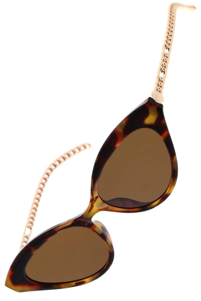 Eye Candy Cat Eye Sunglasses (Tortoise / Cognac Shades )